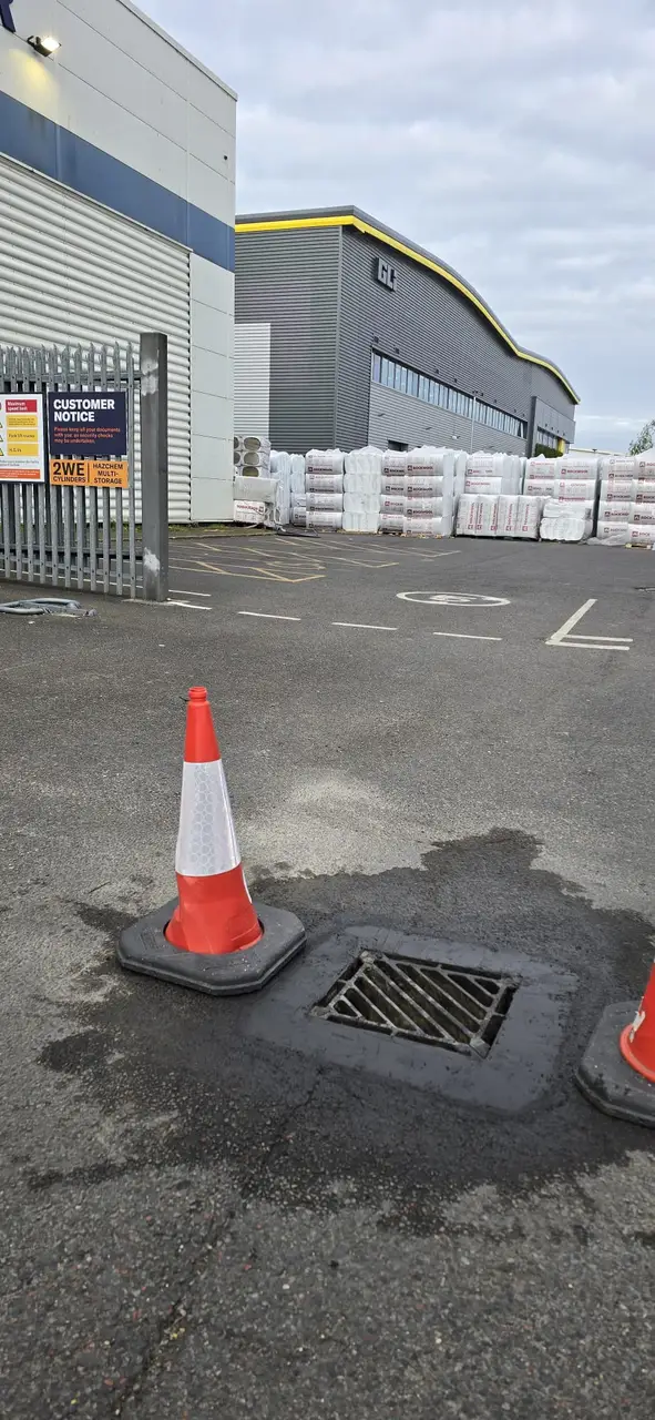 Gully replacement on a commercial estate yard